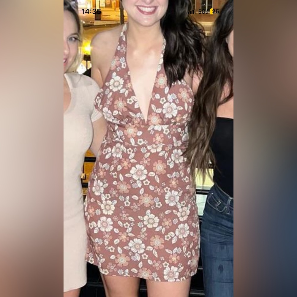 floral halter dress